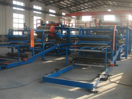 Color steel composite machine production line